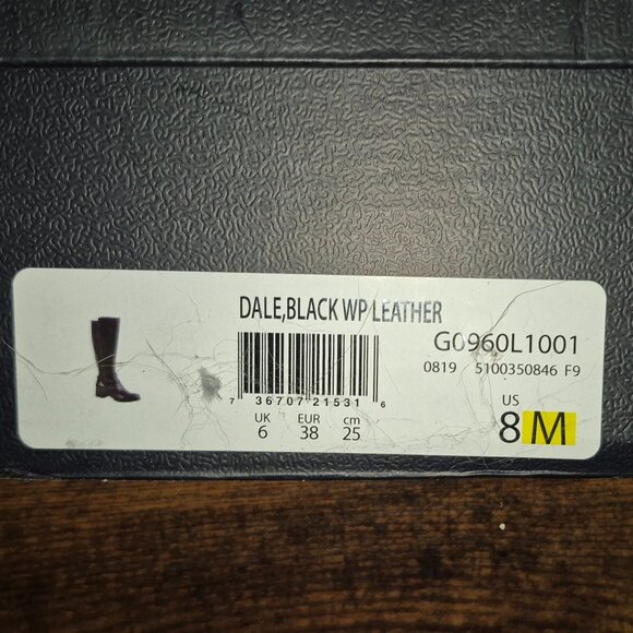 NWB Naturalizer Women's Dale Black WP Leather Knee High Boots sz 8 - Picture 12 of 12